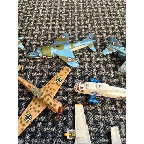 329 - Model planes including Dinky - Phantom II, Beechcraft C55, Messerschmitt, Sea King ect