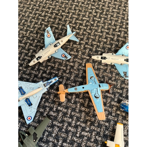 329 - Model planes including Dinky - Phantom II, Beechcraft C55, Messerschmitt, Sea King ect