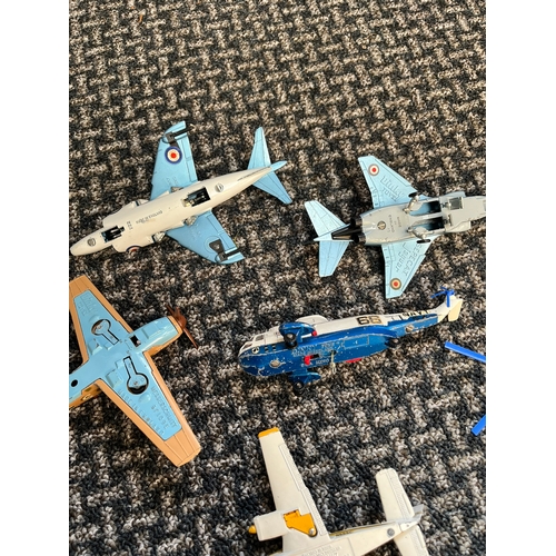 329 - Model planes including Dinky - Phantom II, Beechcraft C55, Messerschmitt, Sea King ect