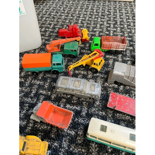 330 - Assorted vintage model cars, tractors, diggers ect. - Huskey, Lesney, Matchbox