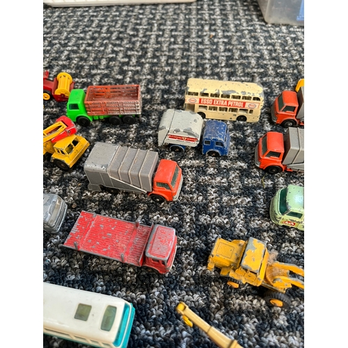 330 - Assorted vintage model cars, tractors, diggers ect. - Huskey, Lesney, Matchbox