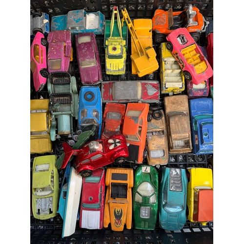 334 - Tray of assorted model cars mainly Matchbox