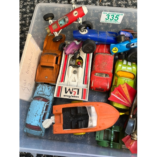 335 - Box of assorted model cars