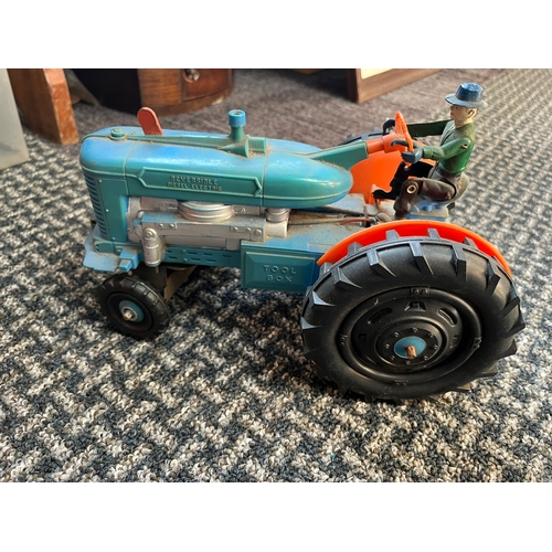 340 - Plastic battery tractor and Ideal robot