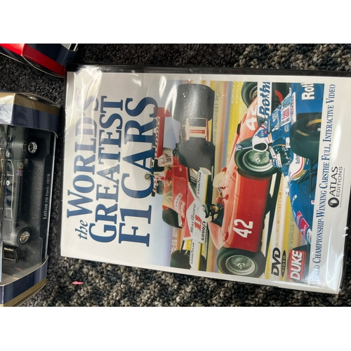 356 - 3 x Grand Prix Formula 1 cars and Atlas DVD