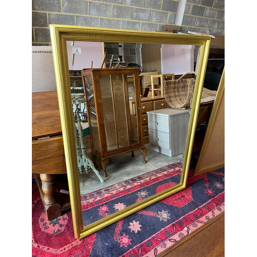 4 - Large gold gilt mirror with beveled glass