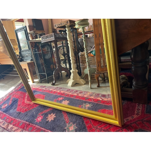 4 - Large gold gilt mirror with beveled glass