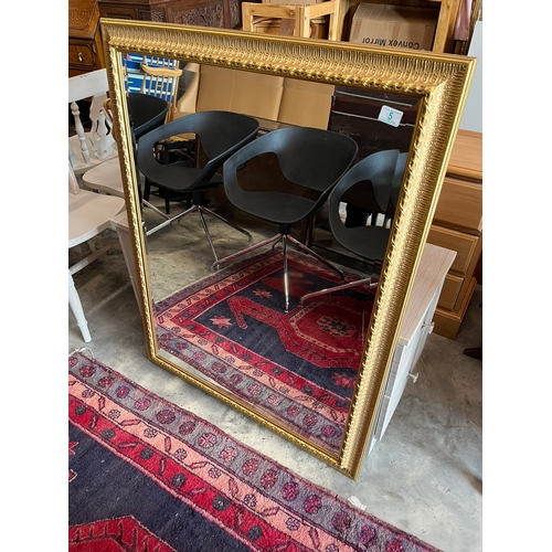 5 - Large gold gilt mirror with beveled glass