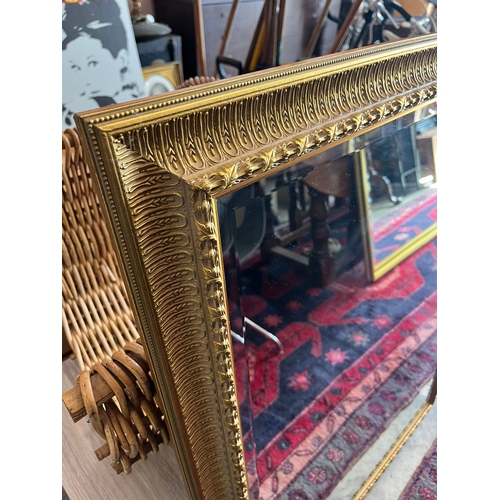 5 - Large gold gilt mirror with beveled glass