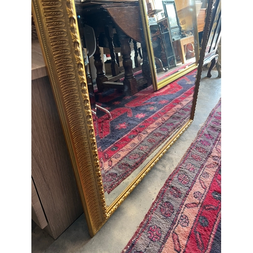 5 - Large gold gilt mirror with beveled glass