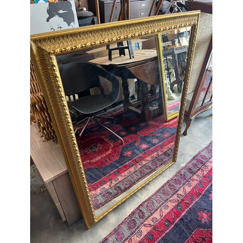 5 - Large gold gilt mirror with beveled glass