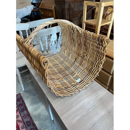 7 - Wicker log basket