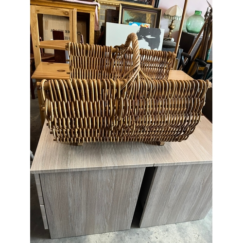 7 - Wicker log basket