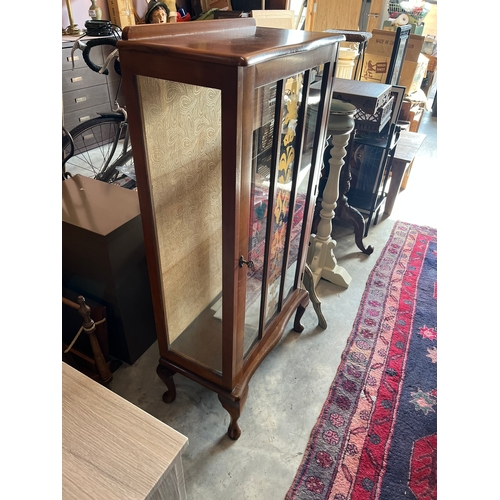 8 - Glazed display cabinet with two glass shelves