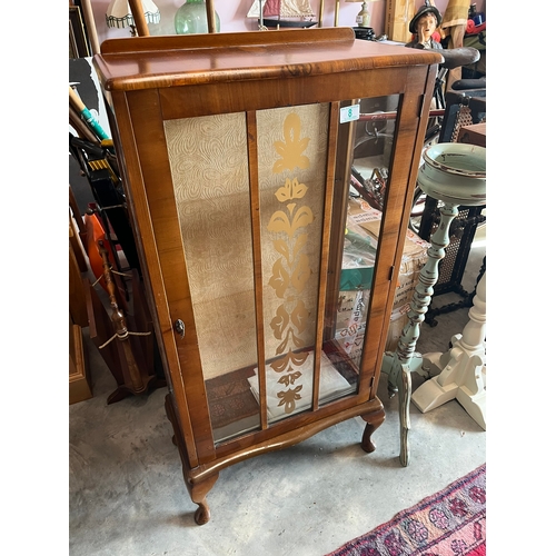 8 - Glazed display cabinet with two glass shelves