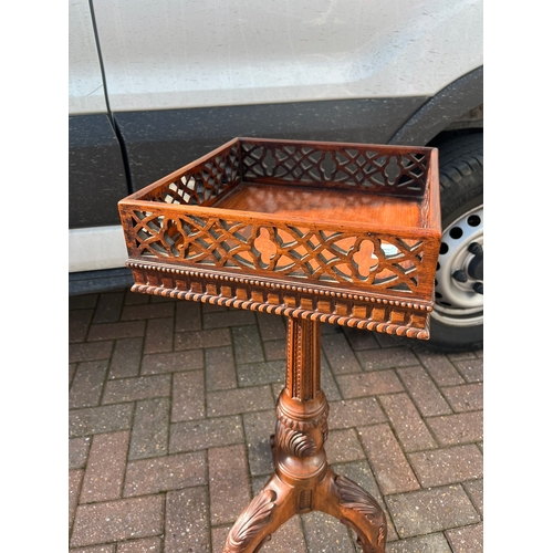 11 - Chippendale style carved mahogany stand