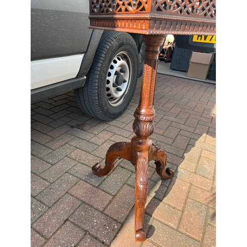 11 - Chippendale style carved mahogany stand