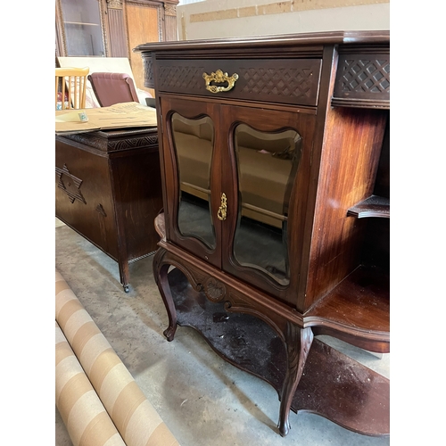 39 - Antique glazed mahogany display cabinet