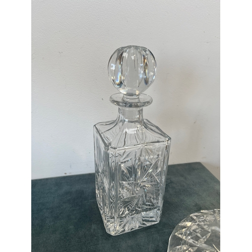 369 - 3 x Crystal glass decanters - 2 Ships