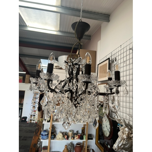 372 - Large modern crystal chandelier