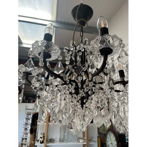 372 - Large modern crystal chandelier