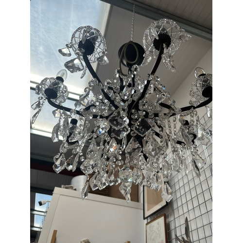 372 - Large modern crystal chandelier