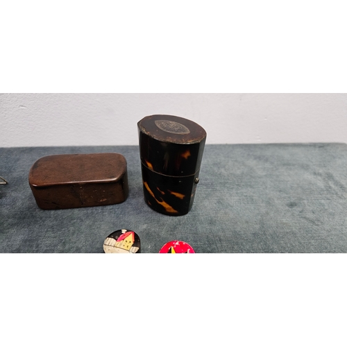 Snuff box, Ramsgate present pill pot, faux tortoise shell box and other ...