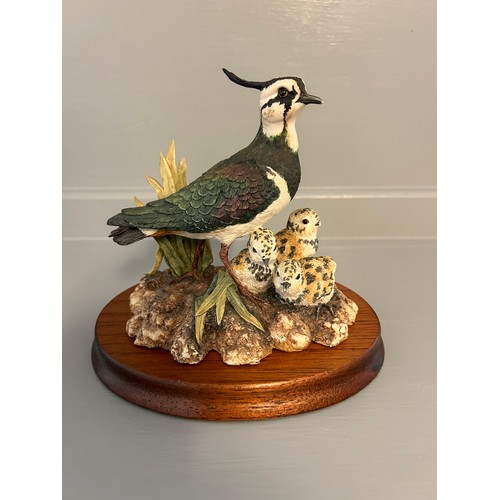 318 - Border Fine Arts 'Lapwing' RB38 By R Ayres On Wood Base With Box