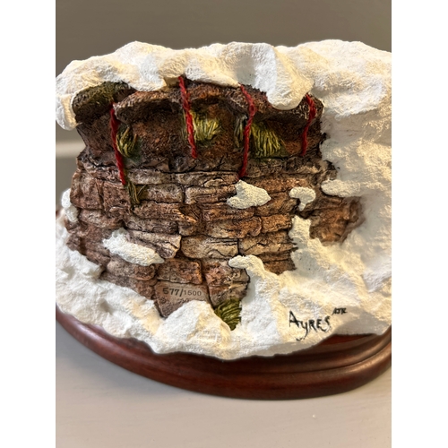 200 - Border Fine Arts ‘Winter Shelter’ B0203 By R Ayres Limited Edition 577/1500 On Wood Base With Certif... 