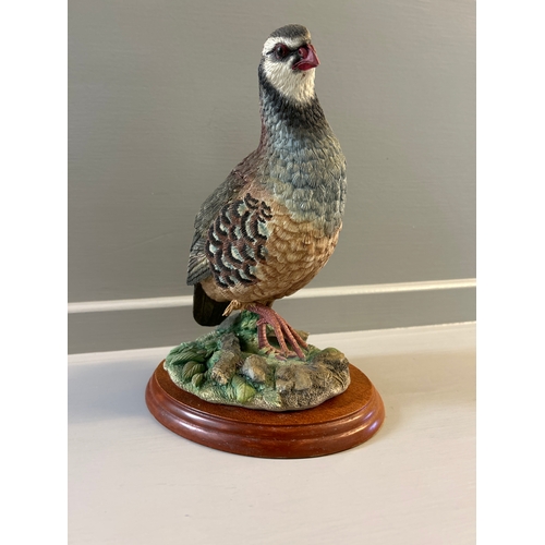 334 - Border Fine Arts ‘Partridge’ A0660 By Russell Willis On Wood Base