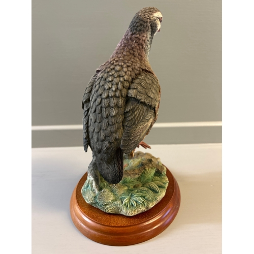 334 - Border Fine Arts ‘Partridge’ A0660 By Russell Willis On Wood Base