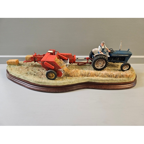 279 - Border Fine Arts 'Hay Baling' B0738 By R Ayres Limited Edition 1272/2002 With Certificate And Box