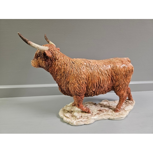 91 - Border Fine Arts 'Highland Cow' B1548 By K Sherwin