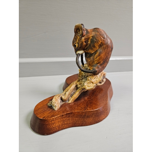 50 - Border Fine Arts 'Yellow Necked Woodmouse' Limited Edition 104/500 By V Hayton On Wood Base