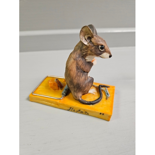 49 - Border Fine Arts 'House Mouse On Trap' Limited Edition  83/500  By V Hayton With Certificate