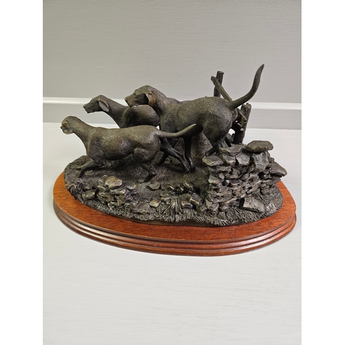 65 - Border Fine Arts Bronze 'Forrard Away' L64 Limited Edition AP5/1500 By E Waugh On Wood Base