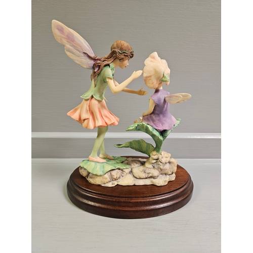 80 - Border Fine Arts 'Sweet Pea Flower Fairy' CF3 By D Geenty On Wood Base