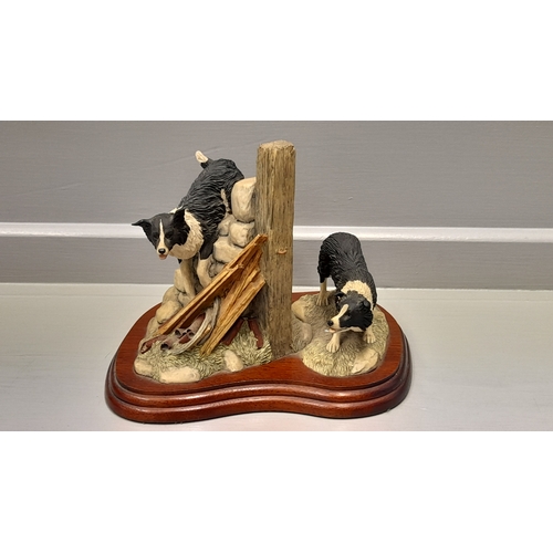 395 - Border Fine Arts 'Bob And Sweep' JH60 By J A Butler On Wood Base