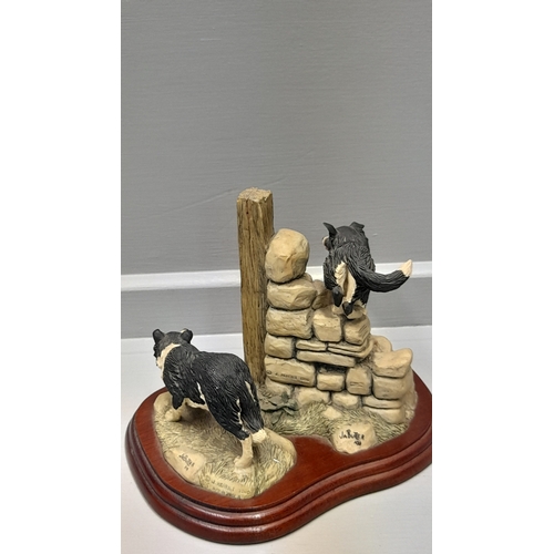 395 - Border Fine Arts 'Bob And Sweep' JH60 By J A Butler On Wood Base