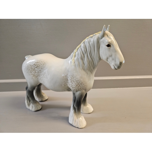 403 - Beswick Shire Mare 818 Rocking Horse Grey H21cm