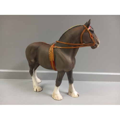 405 - Beswick Clydesdale Horse No 2465 Second Version in Show Harness H36cm L28cm