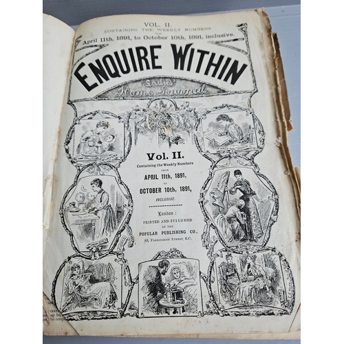 23 - 1 Volume Enquire Within Sadies' Home Journal  11th April 1891 To 10th October 1891 Volume II