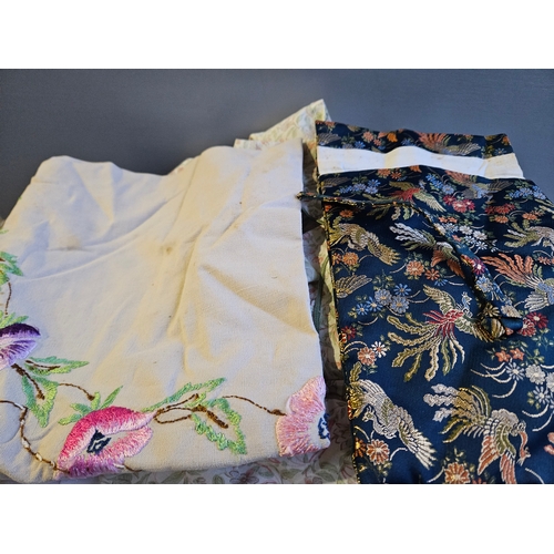 47 - Assorted Bedcovers, Pillowcases, Tablecloths Etc