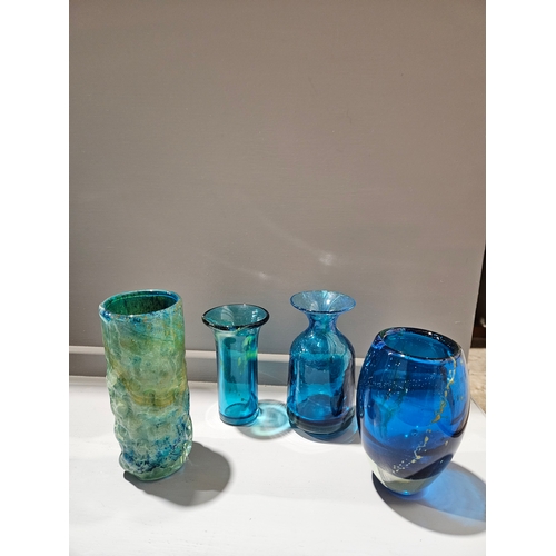 73 - 9 Assorted Mdina Glass Bottles & Vases Etc