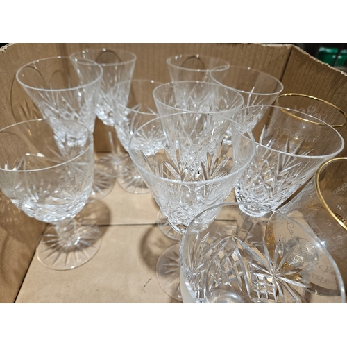 102 - Box Of Assorted Glasses, Decanter Etc