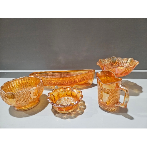 105 - 5Pcs Of Carnival Glass