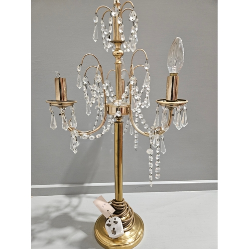 305 - Electric Brass Candelabra H68cm