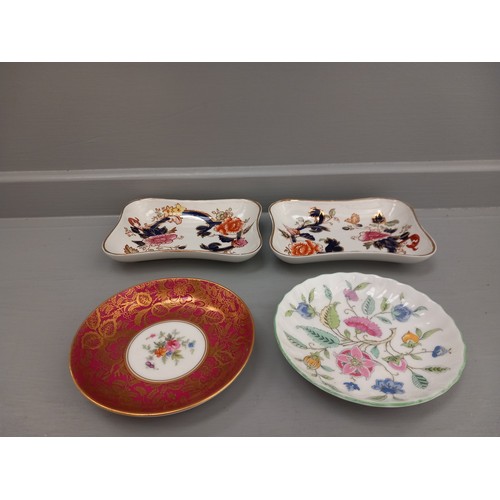 129 - 3 Coalport Dressing Table Pieces, 2 Mason's Pin Trays, 4 Wedgwood Dressing Table Pieces, 2 Minton Pi... 