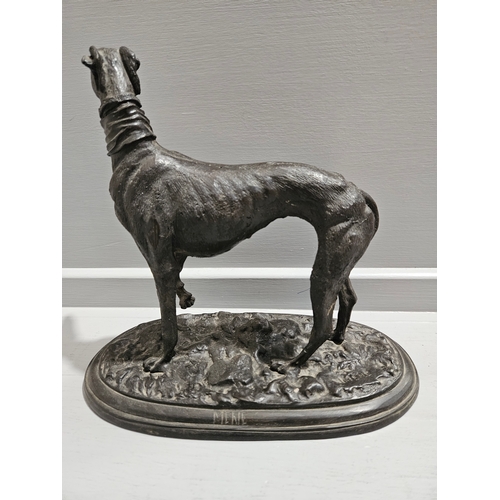 315 - Bronze Greyhound - Mene H25cm