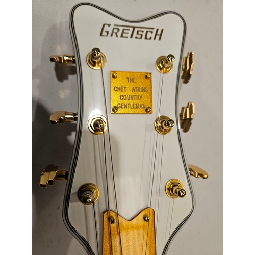 320 - Gretsch White Falcon Chinese Made In Leather Case (Not Original)